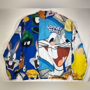 Looney Tunes, Windbreaker Jacket hoodie Members Only, Size S, Multiple Color